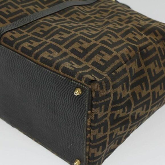 FENDI Zucca Canvas Hand Bag Brown Black - Picture 14 of 15